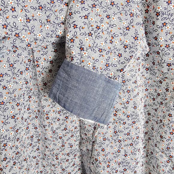 Banana Republic Slim Fit‎ Floral Shirt Blue/White Men's L - Picture 3 of 8